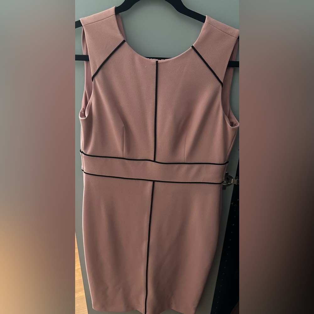 Nine West Blush Pink Dress with Black Trim